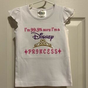 Embroidered appliquéd white t-shirt size 2T NWOT